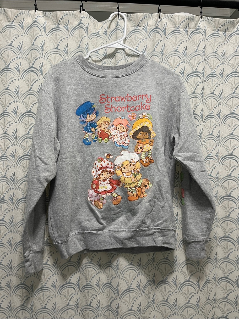 Strawberry Shortcake Graphic Crewneck Sweatshirt - Gray